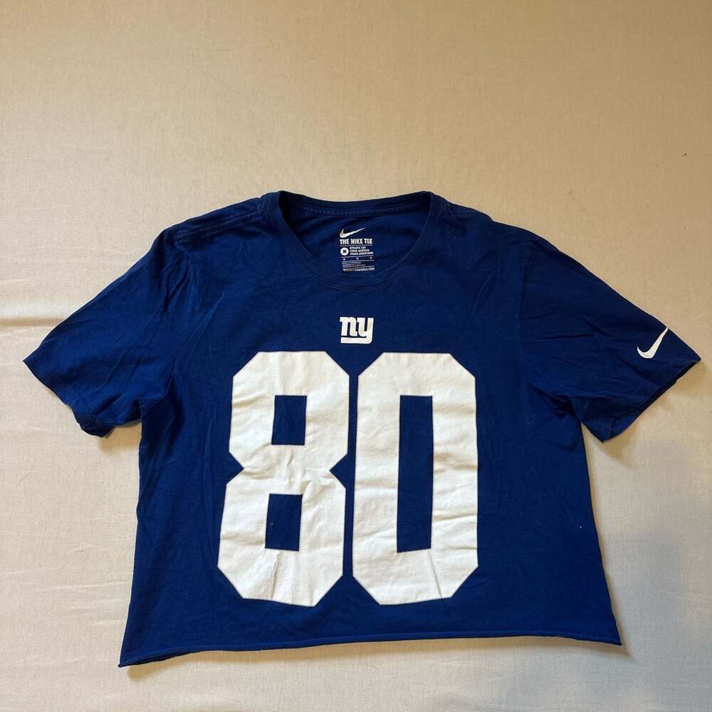 Nike New York Giants Victor Cruz #80 Cropped T-Shirt Size M